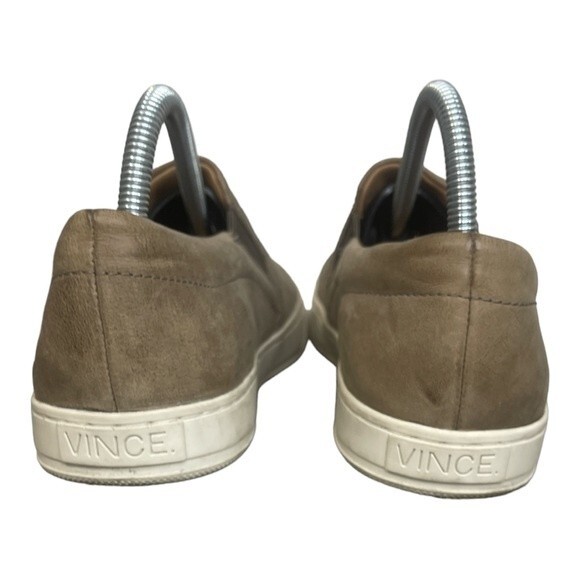 Vince Barron Tan Leather Men's Slip-on Sneakers Size 7.5 - Picture 2 of 5